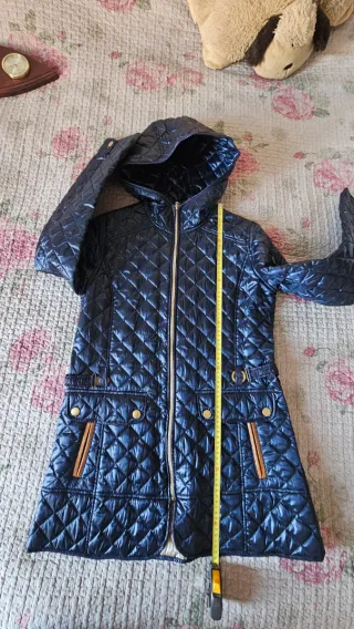 Chaqueta acolchada azul mujer