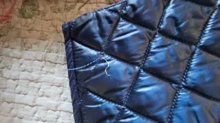 Chaqueta acolchada azul mujer