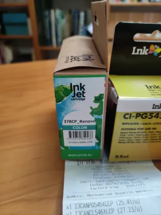 Tintas Prink Canon CI-PG545XL y CL-546XL