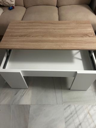 Tavolo da soggiorno in legno e marmo