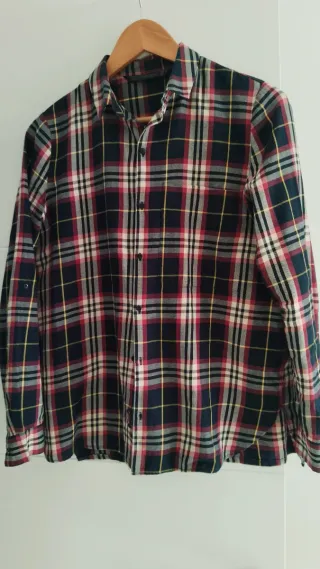 Camisa de cuadros manga larga