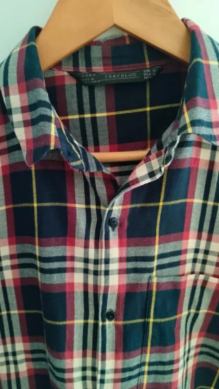 Camisa de cuadros manga larga