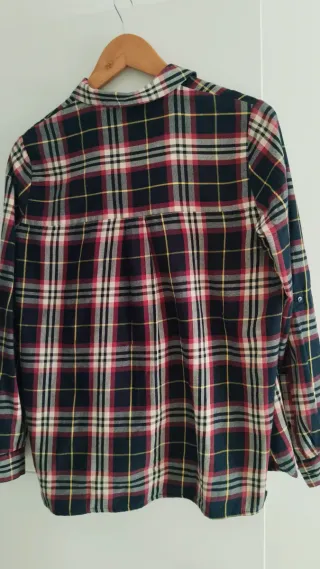 Camisa de cuadros manga larga