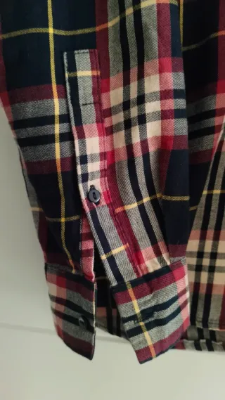 Camisa de cuadros manga larga