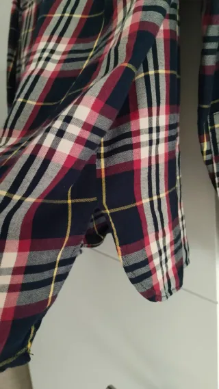 Camisa de cuadros manga larga