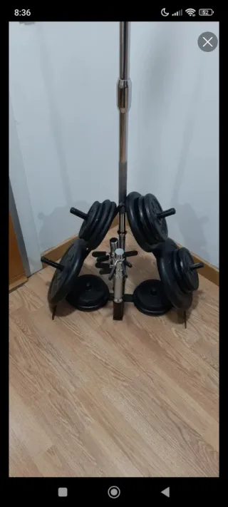 Supporto per barra, manubri e dischi