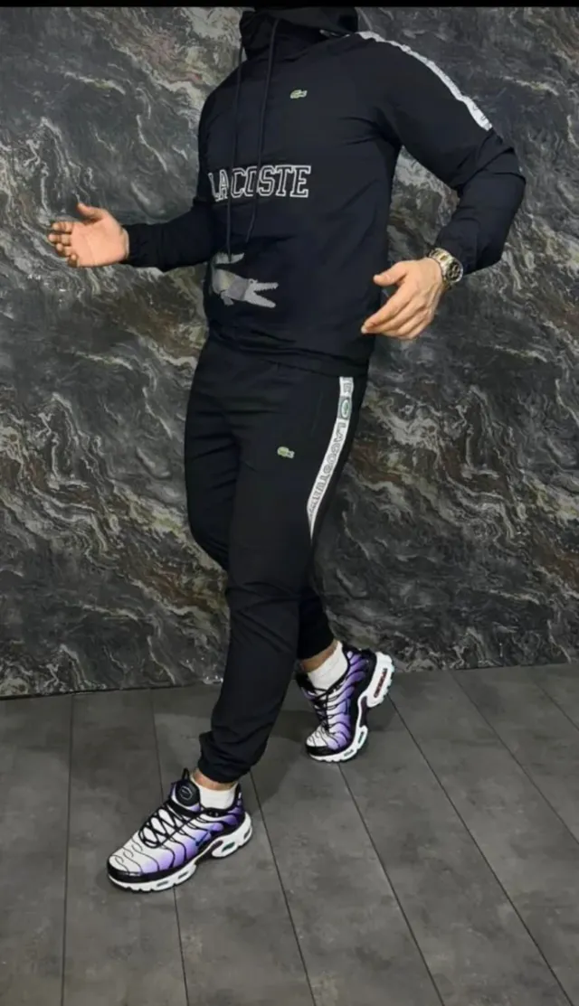 Chándal Lacoste Negro