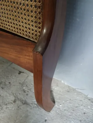 Cabecero antiguo rejilla caoba