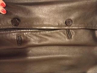 Giacca in pelle uomo nera