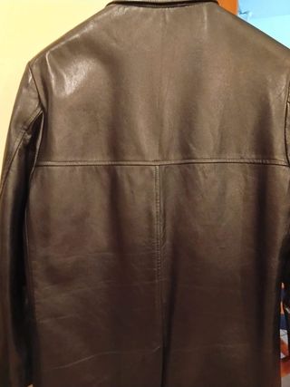 Giacca in pelle uomo nera