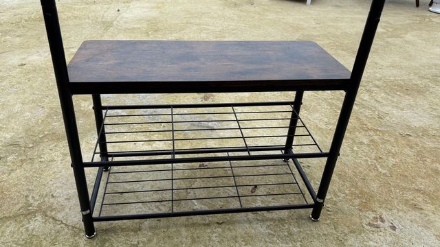 Perchero industrial madera y metal