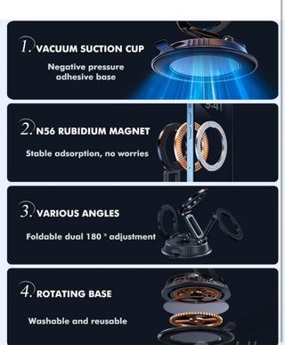 Supporto Telefono Auto Magnetico Powerland