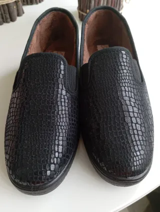 Zapatos Unisex Negro Cocodrilo