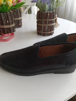 Zapatos Unisex Negro Cocodrilo