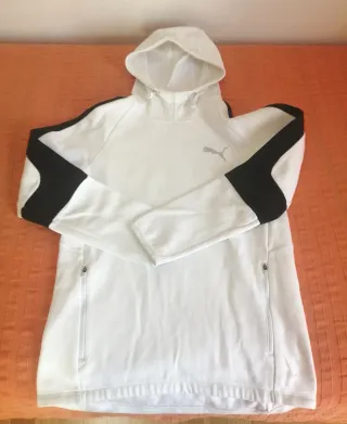 Sudadera juvenil PUMA blanca y negra