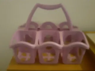 Due Porta bottiglie arancione e lilla  in plastica