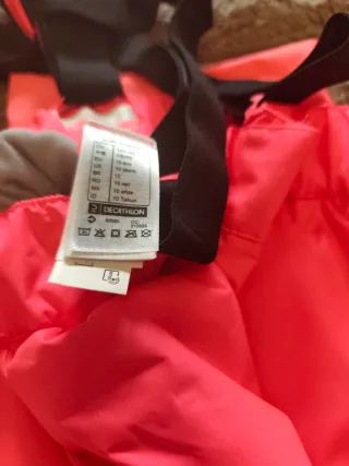 Pantalón de esquí para niña con tirantes talla 10