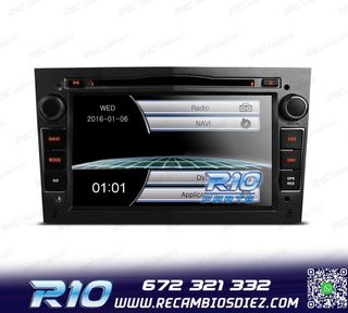 RADIO NAVEGADOR 7" PARA OPEL COLOR NEGRO OSCURO USB GPS TACT