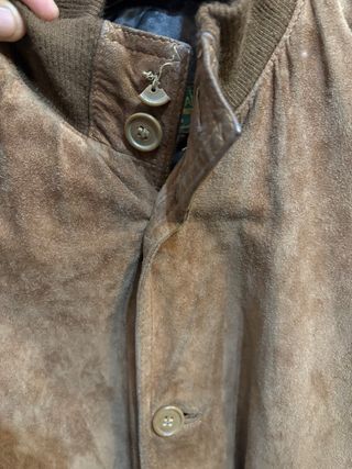 Giubbino bomber pelle scamosciata vintage uomo