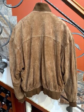 Giubbino bomber pelle scamosciata vintage uomo