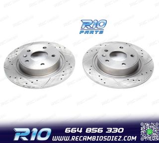 DISCOS DE FRENO PARA MINI PERFORADOS RANURADOS