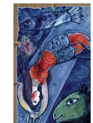 Stampa Chagall Il Circo su MDF 19x25 cm