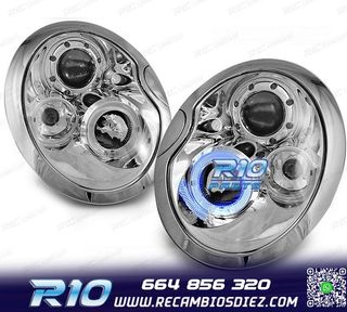 FAROS PARA MINI COOPER 01-04 OJOS ANGEL CROMADOS