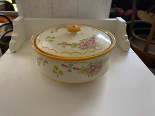 Porta bon bon floreale dipinto a mano