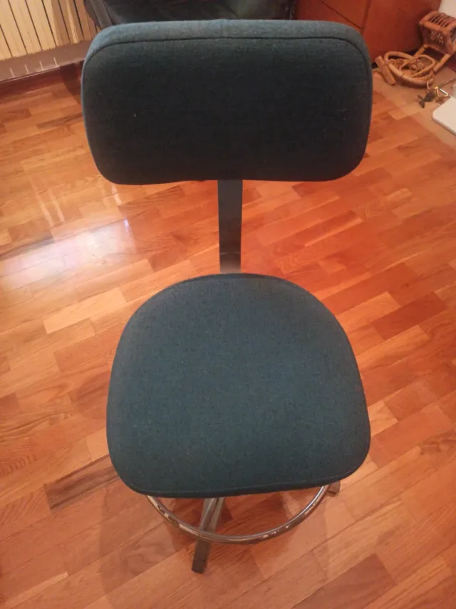 Silla giratoria estudio tela y metal