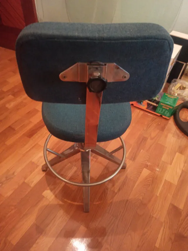 Silla giratoria estudio tela y metal