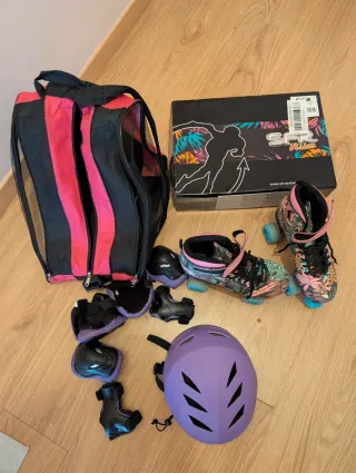 Patines SFR 4 Ruedas + Bolsa y Protectores