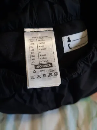 Pantalón nieve niño 4 años