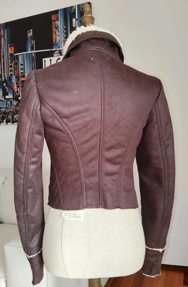 Chaqueta marrón borreguito