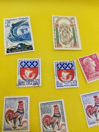 ✅Lote Sellos Antiguos de la Republica Francesa