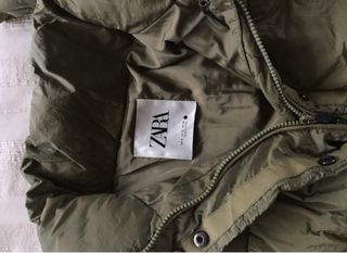 Plumífero Zara Verde Talla S
