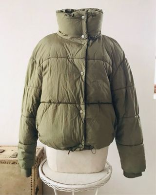 Plumífero Zara Verde Talla S