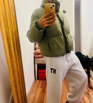 Plumífero Zara Verde Talla S