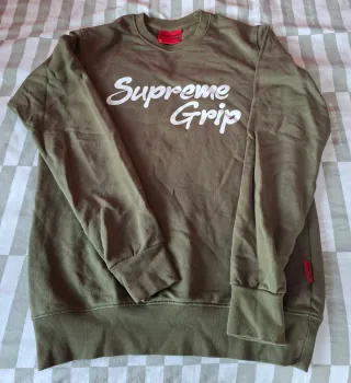 Sudadera Supreme Grip Talla S Verde Militar