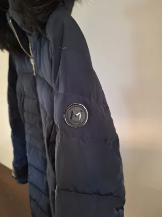 Anorak largo azul Morgan con capucha