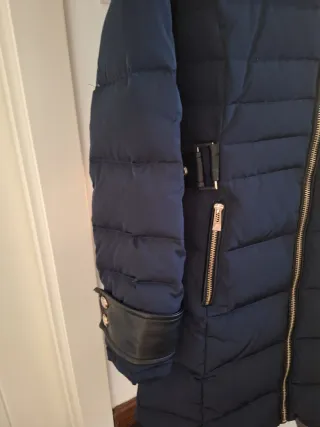 Anorak largo azul Morgan con capucha