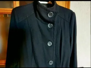 ABRIGO NEGRO.PAÑO..Ver medidas