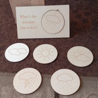 Juego educativo tiempo atmosférico Montessori