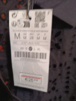 Blusa Stradivarius Negra Bordada