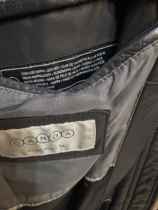 Giacca in vera pelle vintage nera