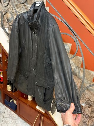 Giacca in vera pelle vintage nera