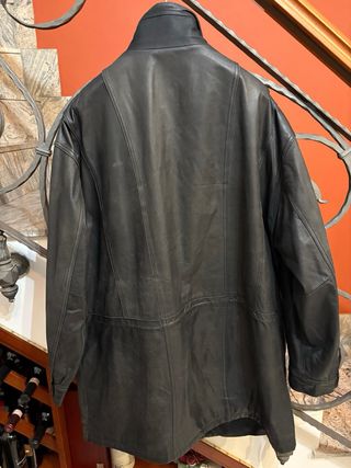 Giacca in vera pelle vintage nera