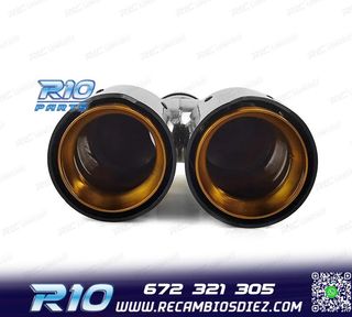 COLA ESCAPE IZQ BMW LOOK M PERFORMANCE DORADO CARBONO