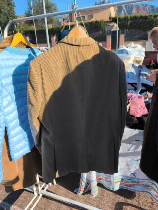 Chaqueta pana Zara Talla 52 Beige