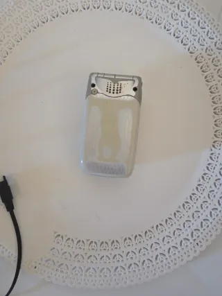 Cellulare vintage a sportello Argento e Bianco