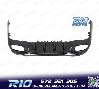 DIFUSOR MERCEDES W206 AMG 21- LOOK C43 + COLAS ESCAPE NEGRO